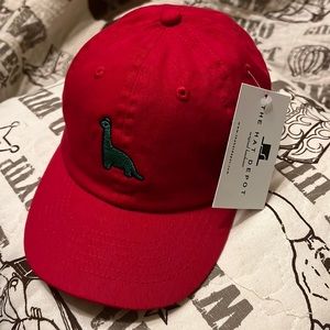 Red Kids Dinosaur newhattan Hat with tags